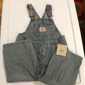 Levi’s 24m pinstriped overalls